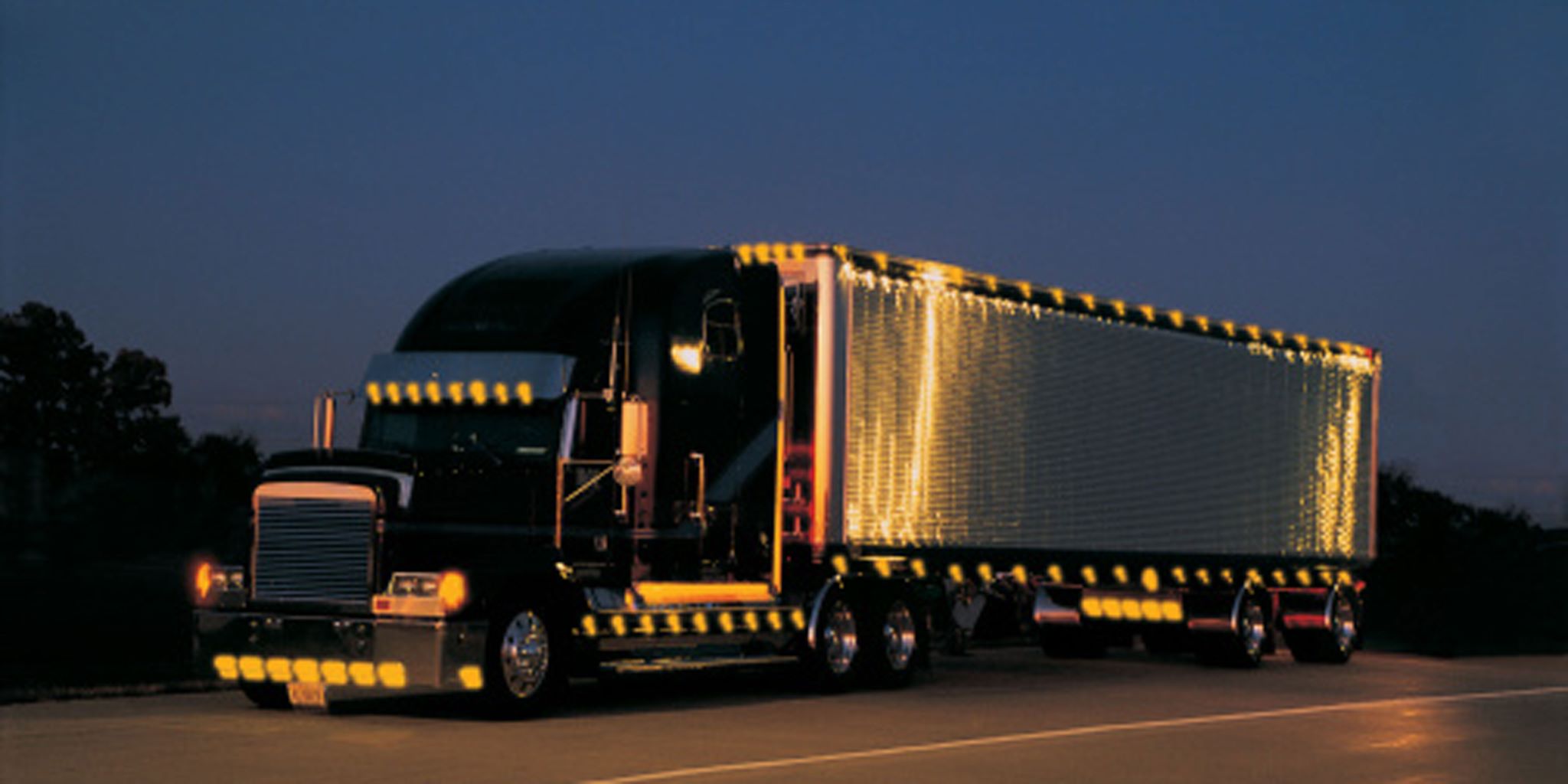 Truck Driving at Night